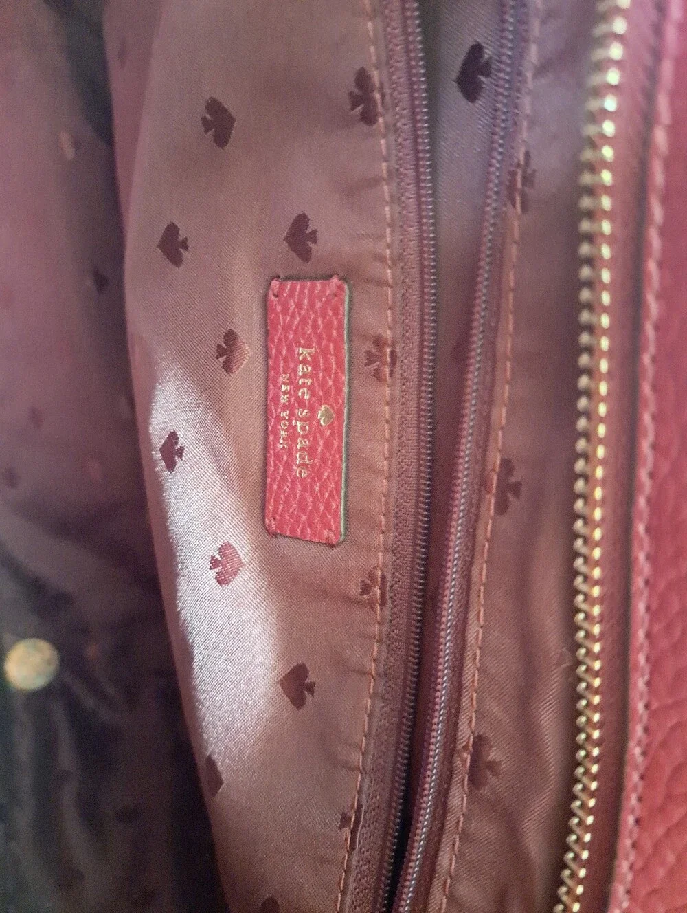 kate spade Deep Plum Pebbled Leather Hobo Bag with Gold Hardware